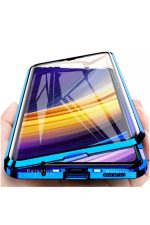Iphone Xsmax Mıknatıslı Alüminyum Bumper 360 Tam Koruma Ön Ve Arka Cam Kapaklı Kılıf