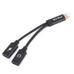 Go Des Gd-uc11 Dual Lightning Headphone Audio & Charge Adapter
