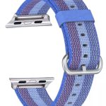 Apple Watch Örgülü Terletmez Sport Kordon 2 3 4 5 6 Se 42mm 44mm Uyumlu Kayış Bileklik Pijama Mavisi