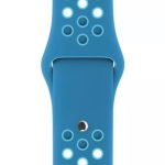 Apple Watch Tpu Klasik Sport Kordon 2 3 4 5 6 Se 42mm 44mm Uyumlu Kayış Bileklik Delikli Mavi