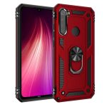 Xiaomi Redmi Note8 Vega Silikon Tam Korumalı Yüzüklü Araç Tutucu Destekli Kılıf Armor Stand