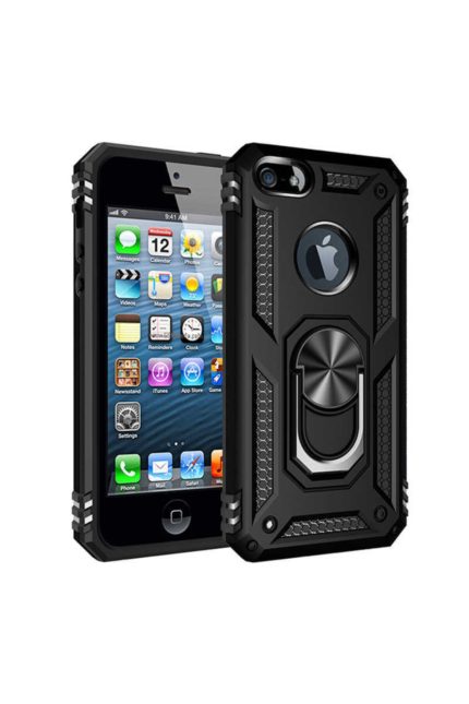 Iphone 5 5s 5c 5se Vega Silikon Tam Korumalı Yüzüklü Araç Tutucu Destekli Kılıf Armor Stand