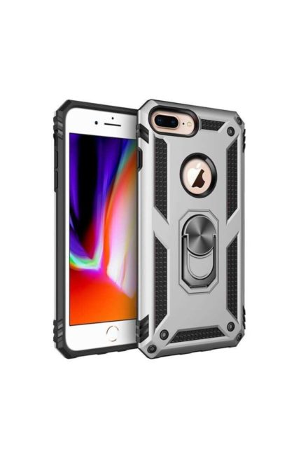 Iphone 6plus 7plus 8plus Vega Silikon Tam Korumalı Yüzüklü Araç Tutucu Destekli Kılıf Armor Stand