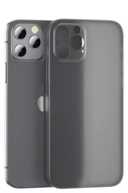 Iphone 12promax 6.68inç Ultra Ince Kılıf Arka Koruma 0.03mm Karbon Şeffaf Mat Parmak Izi Göstermez