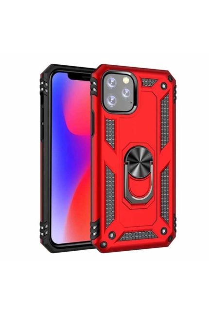 Iphone 11promax Vega Silikon Tam Korumalı Yüzüklü Araç Tutucu Destekli Kılıf Armor Stand