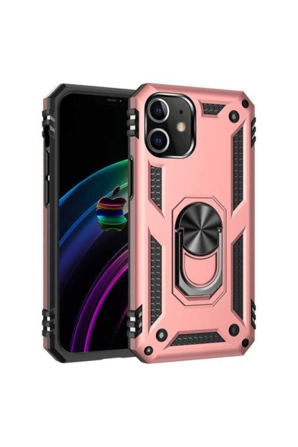 Iphone 11 Vega Silikon Tam Korumalı Yüzüklü Araç Tutucu Destekli Kılıf Armor Stand