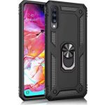 Samsung A70 Vega Silikon Tam Korumalı Yüzüklü Araç Tutucu Destekli Kılıf Armor Stand