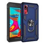 Samsung A2 Core Vega Silikon Tam Korumalı Yüzüklü Araç Tutucu Destekli Kılıf Armor Stand