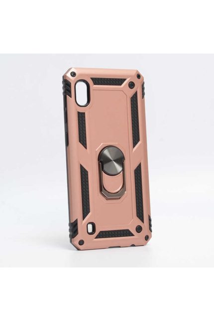 Samsung A10 Vega Silikon Tam Korumalı Yüzüklü Araç Tutucu Destekli Kılıf Armor Stand