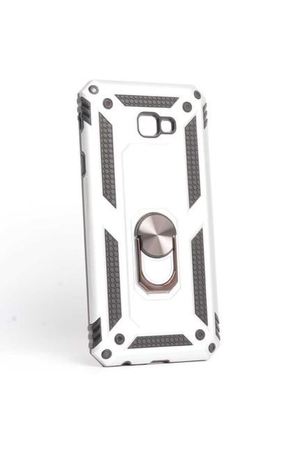 Samsung J4plus Vega Silikon Tam Korumalı Yüzüklü Araç Tutucu Destekli Kılıf Armor Stand