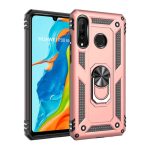 Huawei P30lite Vega Silikon Tam Korumalı Yüzüklü Araç Tutucu Destekli Kılıf Armor Stand
