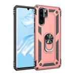 Huawei P30pro Vega Silikon Tam Korumalı Yüzüklü Araç Tutucu Destekli Kılıf Armor Stand
