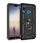 Huawei P20lite Vega Silikon Tam Korumalı Yüzüklü Araç Tutucu Destekli Kılıf Armor Stand