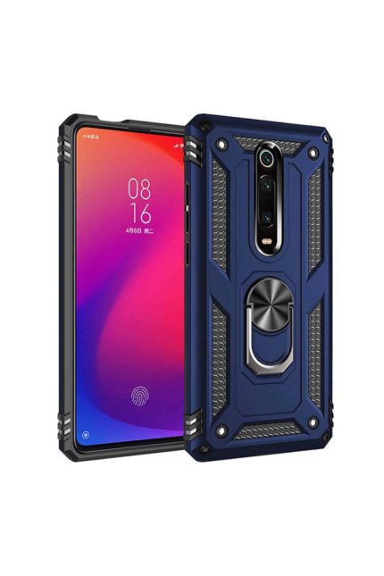 Huawei Y6 2019 Vega Silikon Tam Korumalı Yüzüklü Araç Tutucu Destekli Kılıf Armor Stand