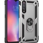 Xiaomi Mi 9 Vega Silikon Tam Korumalı Yüzüklü Araç Tutucu Destekli Kılıf Armor Stand