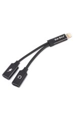 Eypo Go Des Iphone Şarj Ve Kulaklık Dönüştürücü 2 Adet Iphone Çıkışlı Adaptör Siyah