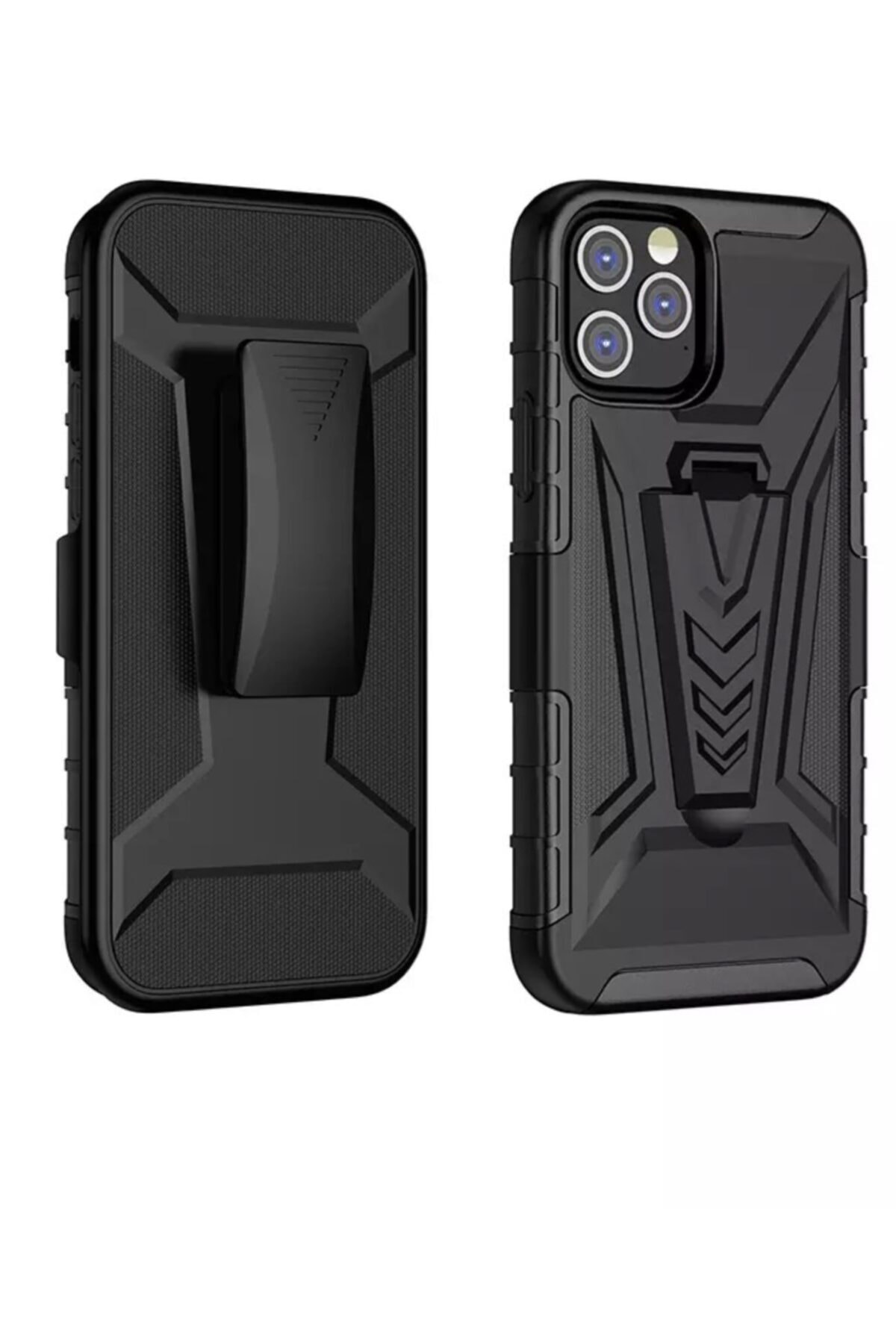 0_org_zoom Iphone 12pro 6.1inç Kılıf Standlı Extreme Spor Dağcılar Vip Ultra Zırhlı Kemer Klipsli 3 Kat Koruma - Görsel 1