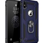 Iphone Xsmax Tam Koruma Silikon Kılıf Ve Yüzüklü 360 Derece Standı Araç Tutucu Metal Parça