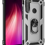 Xiaomi Note 8 Tam Koruma Silikon Kılıf Ve Yüzüklü 360 Derece Standı Araç Tutucu Metal Parça