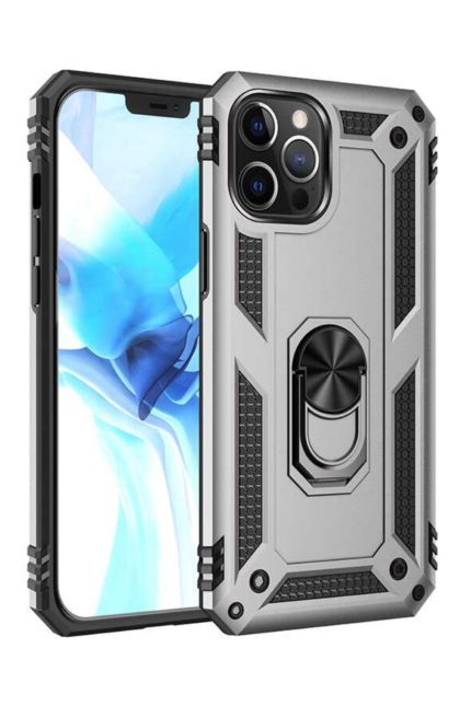 Iphone 12pro Tam Koruma Silikon Kılıf Ve Yüzüklü 360 Derece Standı Araç Tutucu Metal Parça