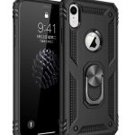Iphone Xr Tam Koruma Silikon Kılıf Ve Yüzüklü 360 Derece Standı Araç Tutucu Metal Parça