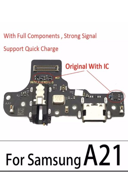 Samsung A21 Mikrofonlu Şarj Soketi Bordu Anten Soketi Tak Çalıştır Iç Aksam Teknik Servis Ürünü