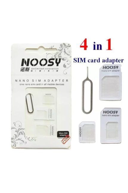 Nano Sim Kart Adaptörü Ve Dönüştürcü 3 Aparat 1 Iğne 4'lü Set
