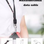 Dünyanın En Ince Micro Usb Data Hızlı Şarj Kablo Boyun Askılı Anahtarlıklı 3.0a 65wat Renk Siyah