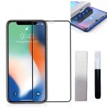 Iphone Xs Max Uv Işınlı Ultraviyole Işık Kavisli Tam Kaplar Temperli Kırılmaz Cam-ekran Koruyucu