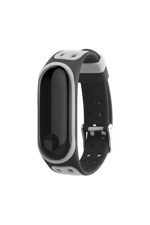 Xiaomi Mi Band 3 - Mi Band 4 Akıllı Bileklik Kordon Kayış 3m Sport Serisi Gri-siyah Renk