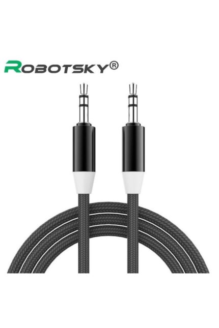 Ultra Profesyonel Aux Kablo 3.5 Mm Jak- Örgülü Kesintisiz Ses Yalıtımlı ( Karışık Renklerde)