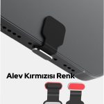 iphone 15-15Pro-15Plus-15ProMax Uyumlu Toz -Kir Önleyici Yapışkanlı Metal Şarj Yeri Koruma Tıpası