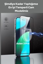 İphone 13 - 13Pro - 14 Aslan 3 Pro Ekran Koruyucu Kırılmaz Cam Kavisli Anti Static Çizilmez Cam - Görsel 4