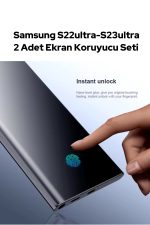 Samsung S22 Ultra - S23 Ultra Aslan 2 Pro uyumlu 2 Adet Ekran Koruyucu Kavisli Temperli Cam - Görsel 2