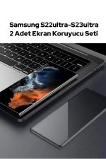 Samsung S22 Ultra - S23 Ultra Aslan 2 Pro uyumlu 2 Adet Ekran Koruyucu Kavisli Temperli Cam - Görsel 4