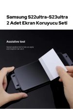 Samsung S22 Ultra - S23 Ultra Aslan 2 Pro uyumlu 2 Adet Ekran Koruyucu Kavisli Temperli Cam - Görsel 5