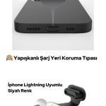 İphone 11-12-13-14PRO-X-13Pro-Max Uyumlu Toz -Kir Önleyici Yapışkanlı Maymun Şarj Yeri Koruma Tıpası