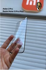 Aslan 2 Pro Redmi Note 13 Pro Plus uyumlu Ekran Koruyucu Kavisli Temperli Cam