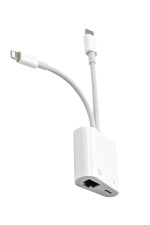 Lightning ve Type-C Ethernet Lan Turbo Veri Bağlantılı Şarj Girişli RJ 45 1000 Mbps Hızlı İnternet