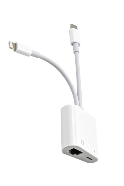 Lightning ve Type-C Ethernet Lan Turbo Veri Bağlantılı Şarj Girişli RJ 45 1000 Mbps Hızlı İnternet