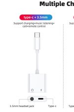 Samsung S24 Ultra -s24 type c girişli Birebir Uyumlu Aux Kulaklık Ve Şarj Çevirici Dönüştürücü Kablo - Görsel 3