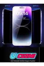 iphone 15Pro Hayalet Cam Prıvacy Yandan Gölge Görünümlü Tam Kaplayan Kırılmaz Cam Ekran Koruyucu - Görsel 5