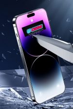 iphone 15Plus Hayalet Cam Prıvacy Yandan Gölge Görünümlü Tam Kaplayan Kırılmaz Cam Ekran Koruyucu - Görsel 3
