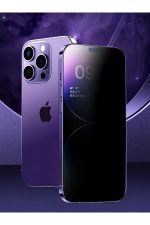 iphone 15 Hayalet Cam Prıvacy Yandan Gölge Görünümlü Tam Kaplayan Kırılmaz Cam Ekran Koruyucu - Görsel 2