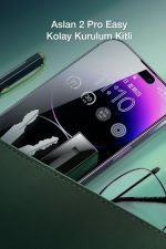 iphone 13ProMax Aslan 2 Pro Easy Kolay Kurulum Kitli Ekran Koruyucu Kırılmaz Cam Anti-Statik 2 - Görsel 5
