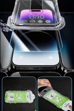 iphone 14ProMax Aslan 2 Pro Easy Kolay Kurulum Kitli Ekran Koruyucu Kırılmaz Cam Anti-Statik 2 - Görsel 4