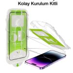 iphone 14Plus Aslan 2 Pro Easy Kolay Kurulum Kitli Ekran Koruyucu Kırılmaz Cam Anti-Statik 2