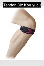 Diz Koruyucu Tendon Bandı Sporcular Için Destek Diz Ağrısı Unisize Bedenlere Uyumlu