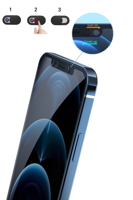 Iphone 12promax Spy Defender Cam Slider Ultra Kavisli 12d Temperli 9h Kırılmaz Cam-ekran Koruyucu