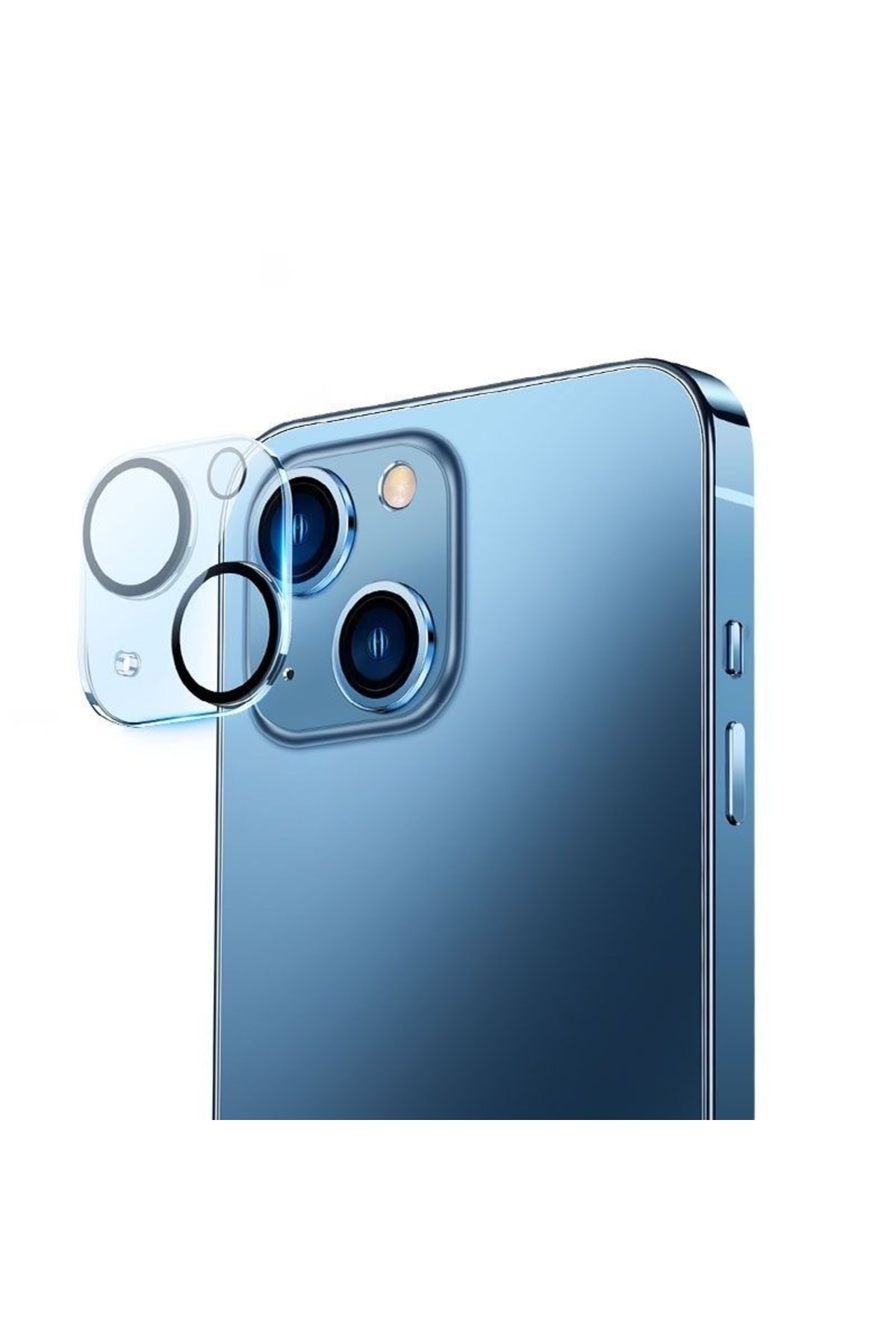 1_org_zoom Uyumlu Iphone 14 Kamera Lens Koruyucu Cam-akşam Karanlıkta Parlama Yapmaz - Hd Saydam Görünüş - Görsel 1
